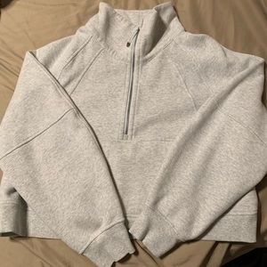 Scuba cropped oversized half zip